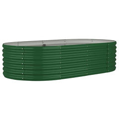 vidaXL Garden Raised Bed | Green | Powder-coated steel | Large | Durable 2