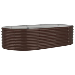 vidaXL Garden Raised Bed | Brown | Powder-coated steel | Large | Durable 2