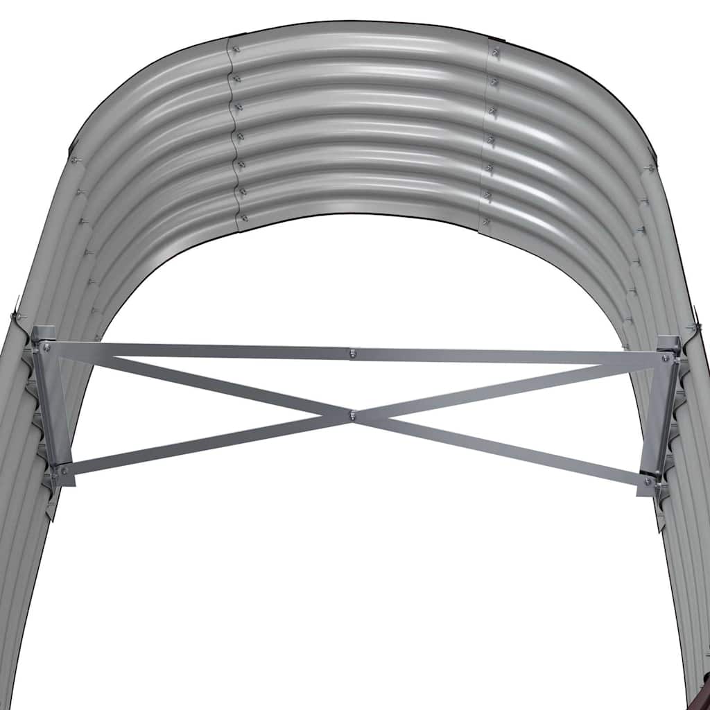 vidaXL Garden Raised Bed | Brown | Powder-coated steel | Large | Durable 5