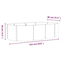 vidaXL Garden Raised Bed | Anthracite | Powder-coated steel 6
