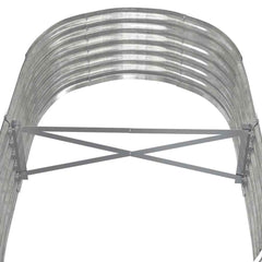 vidaXL Garden Raised Bed | Silver | Powder-coated steel | Large | Durable 5