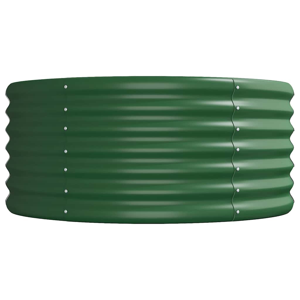 vidaXL Garden Raised Bed Galvanised Steel 224x80x36 cm Green 4