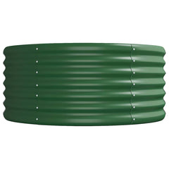 vidaXL Garden Raised Bed Galvanised Steel 224x80x36 cm Green 4
