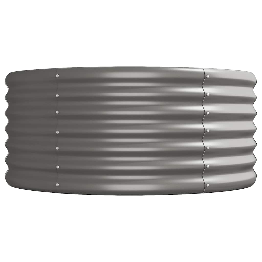 vidaXL Garden Raised Bed Galvanised Steel 224x80x36 cm Grey 4