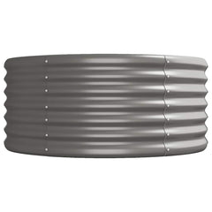 vidaXL Garden Raised Bed Galvanised Steel 224x80x36 cm Grey 4
