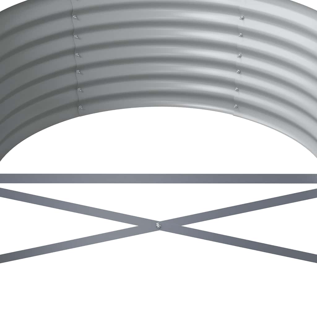 vidaXL Garden Raised Bed Galvanised Steel 224x80x36 cm Grey 5