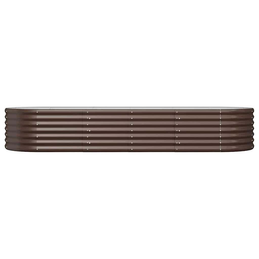 vidaXL Garden Raised Bed Galvanised Steel 224x80x36 cm Brown 3