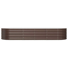 vidaXL Garden Raised Bed Galvanised Steel 224x80x36 cm Brown 3