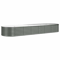 vidaXL Garden Raised Bed Galvanised Steel 296x80x36 cm Grey 2