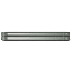 vidaXL Garden Raised Bed Galvanised Steel 296x80x36 cm Grey 3