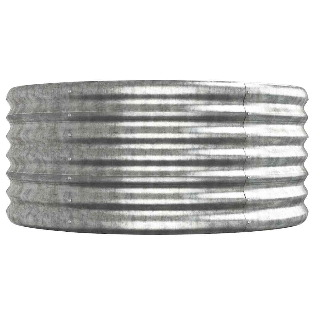 vidaXL Garden Raised Bed Galvanised Steel 440x80x36 cm Silver 4