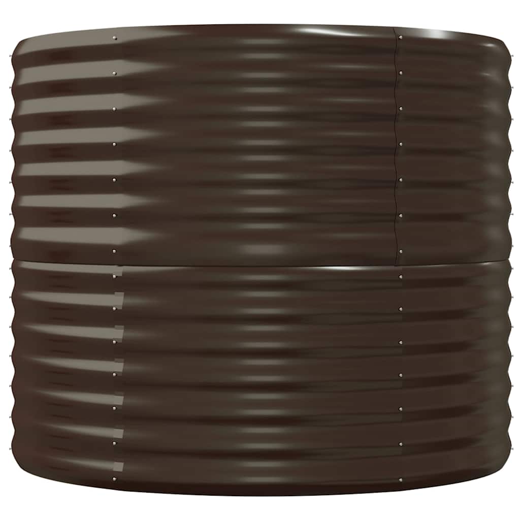 vidaXL Garden Raised Bed Galvanised Steel 152x80x68 cm Brown 4