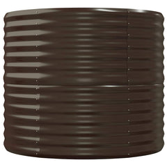 vidaXL Garden Raised Bed Galvanised Steel 152x80x68 cm Brown 4