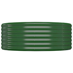 vidaXL Garden Raised Bed | Green | Powder-coated steel 3