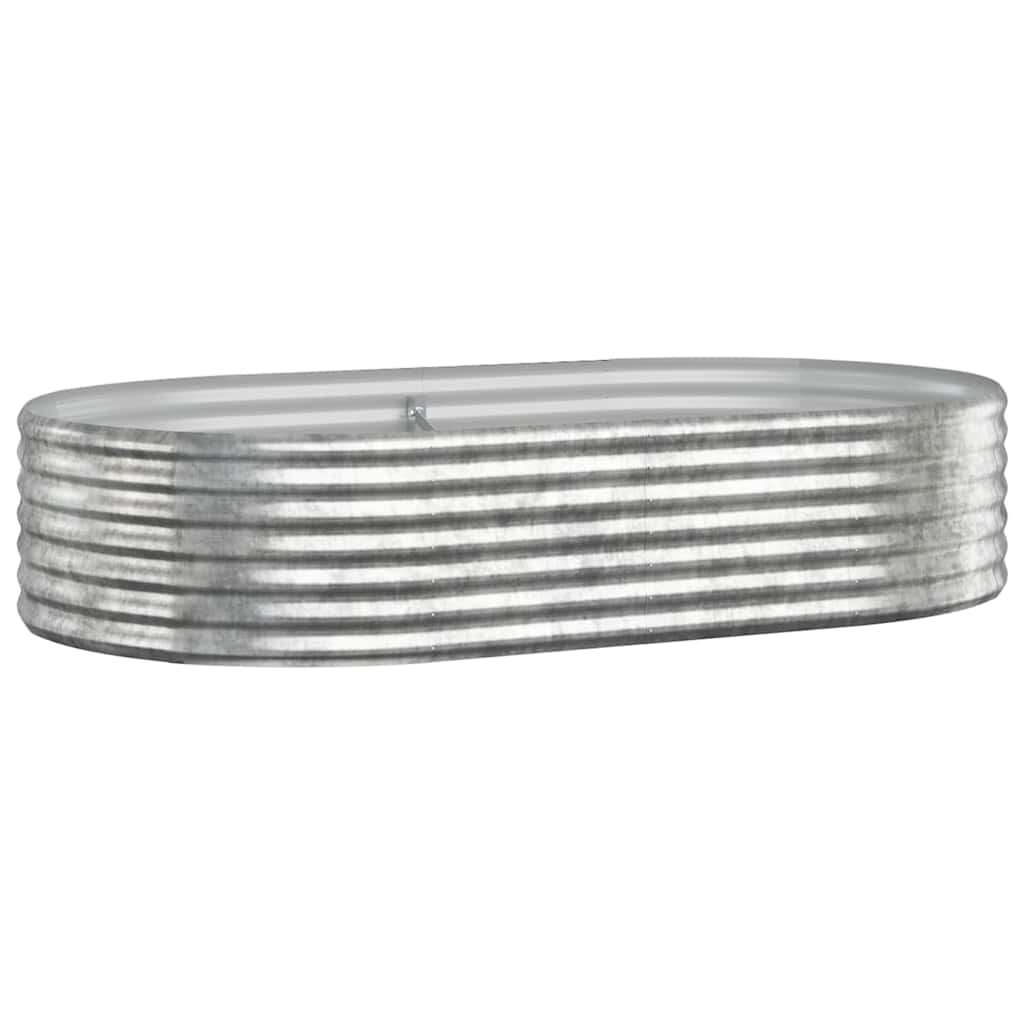 vidaXL Garden Raised Bed | Silver | Powder-coated steel 2