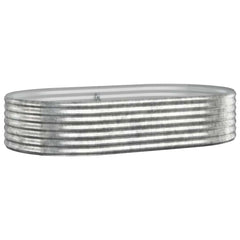 vidaXL Garden Raised Bed | Silver | Powder-coated steel 2