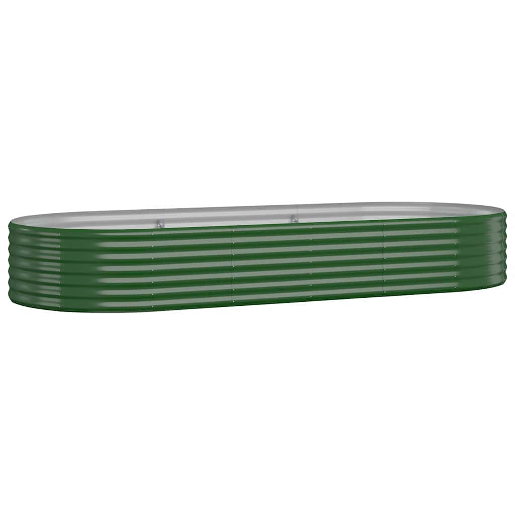 vidaXL Garden Raised Bed | Green | Powder-coated steel | Large 2