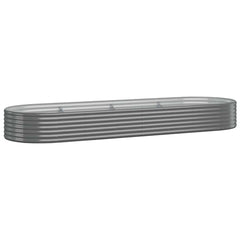 vidaXL Garden Raised Bed | Grey | Powder-coated steel | 322 x 100 x 36 cm 2