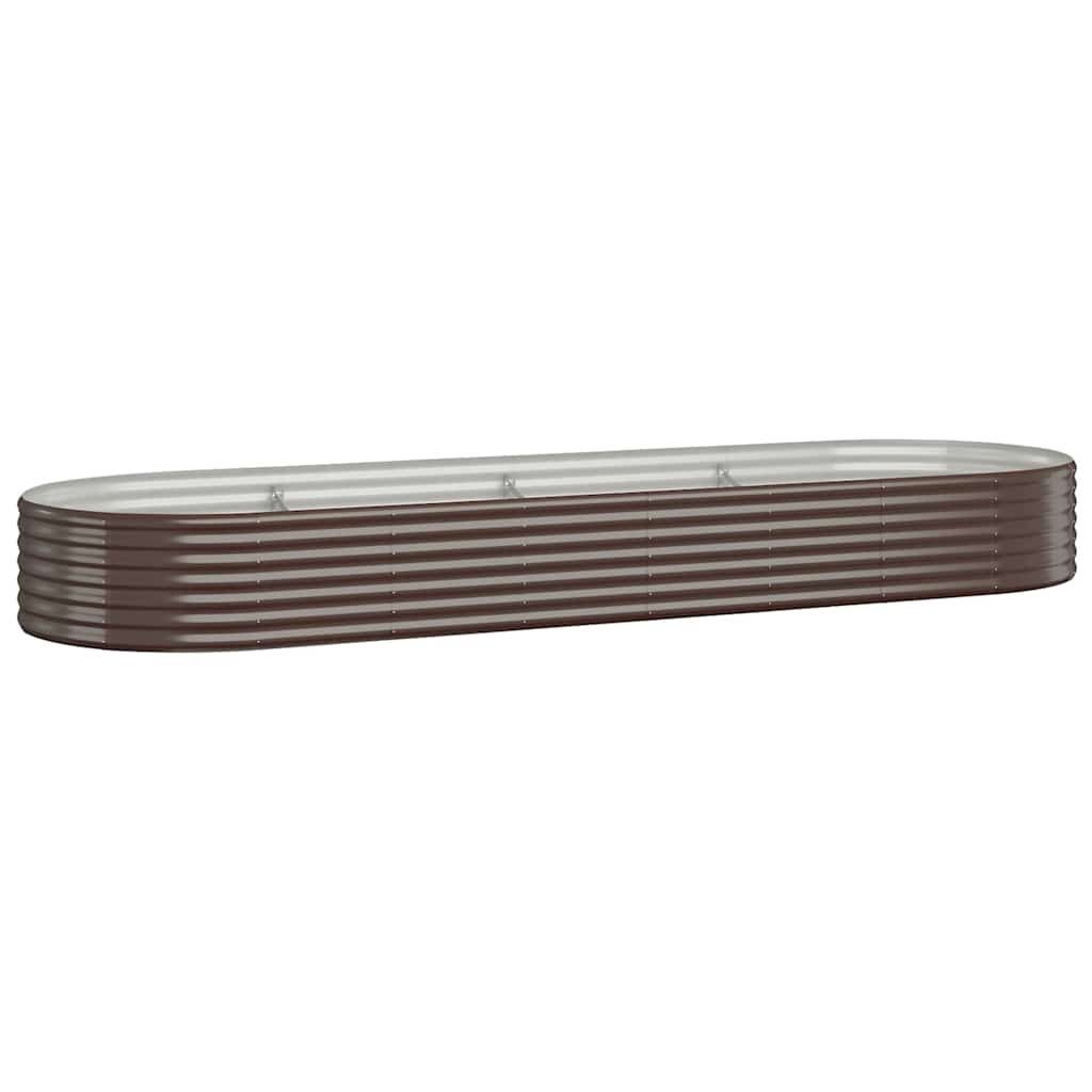 vidaXL Garden Raised Bed | Brown | Powder-coated steel | Extra Long |  Durable 2
