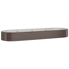 vidaXL Garden Raised Bed | Brown | Powder-coated steel | Extra Long |  Durable 2