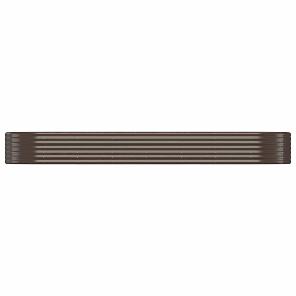 vidaXL Garden Raised Bed | Brown | Powder-coated steel | Extra Long |  Durable 3