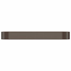 vidaXL Garden Raised Bed | Brown | Powder-coated steel | Extra Long |  Durable 3
