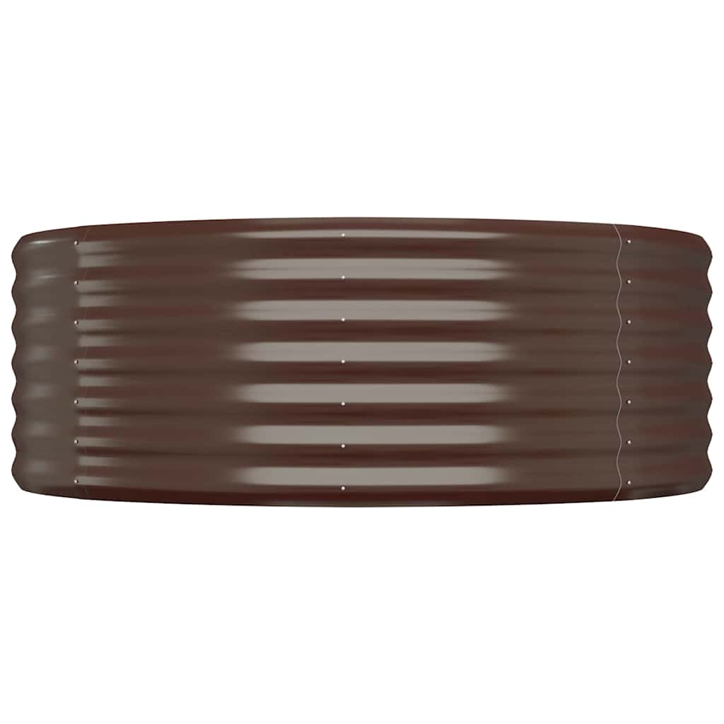 vidaXL Garden Raised Bed | Brown | Powder-coated steel | Extra Long |  Durable 4