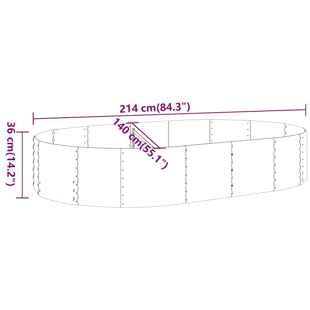 vidaXL Garden Raised Bed | Anthracite | Powder-coated steel 6
