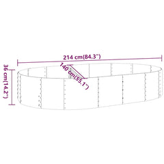 vidaXL Garden Raised Bed | Anthracite | Powder-coated steel 6