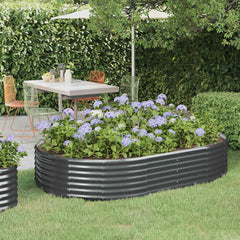 vidaXL Garden Raised Bed | Anthracite | Powder-coated steel 1