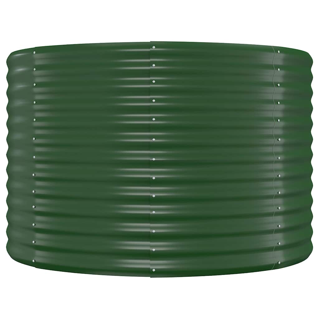 Garden Raised Bed Galvanised Steel Depth 100 cm Green 175 cm