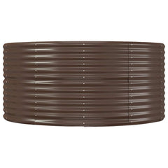 vidaXL Garden Raised Bed Brown 212x140x68 cm Galvanised Steel 4