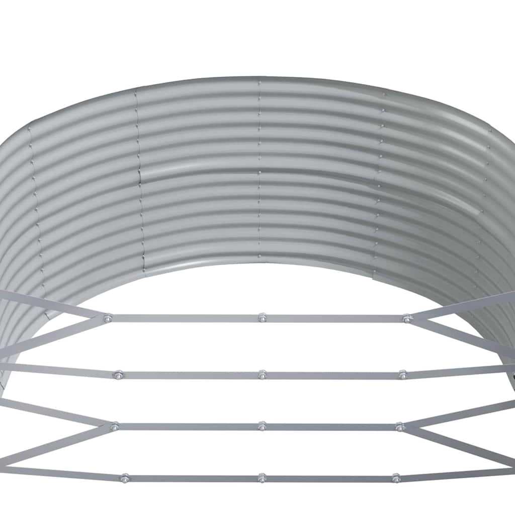 vidaXL Garden Raised Bed Brown 212x140x68 cm Galvanised Steel 5