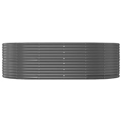 vidaXL Garden Raised Bed Anthracite 212x140x68 cm Galvanised Steel 3