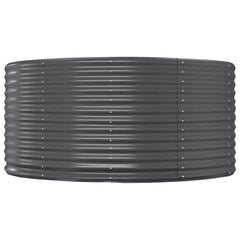 vidaXL Garden Raised Bed Anthracite 212x140x68 cm Galvanised Steel 4