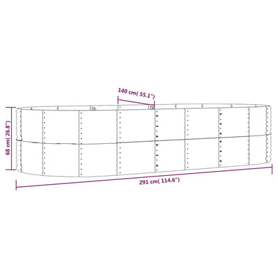 Garden Raised Bed Anthracite 291x140x68 cm Powder-coated Steel