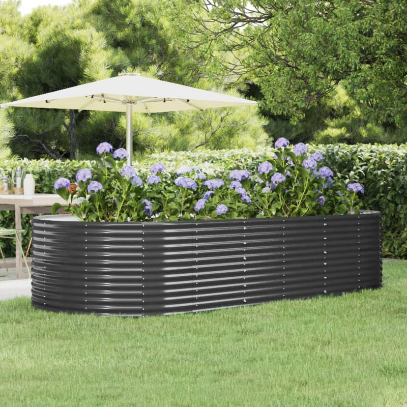 Garden Raised Bed Anthracite 291x140x68 cm Powder-coated Steel