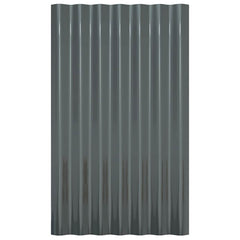 vidaXL Roof Panels 36 pcs Galvanised Steel Anthracite 60x36 cm 4