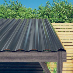 vidaXL Roof Panels 12 pcs Galvanised Steel Anthracite 80x36 cm 1