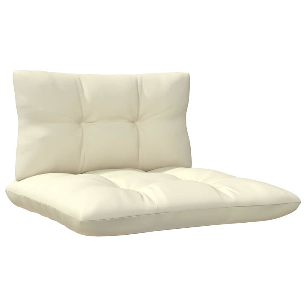vidaXL 4 Piece Garden Lounge Set with Cream Cushions Pinewood 4