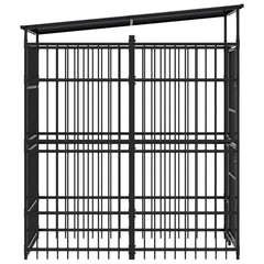 Outdoor Dog Kennel Steel 1,84 m² 96 x 192 x 200 cm