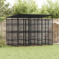 Outdoor Dog Kennel Steel 1,84 m² 288 x 192 x 200 cm