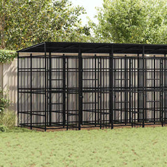 Outdoor Dog Kennel Steel 1,84 m² 672 x 192 x 200 cm
