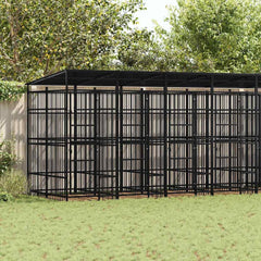 Outdoor Dog Kennel Steel 1,84 m² 768 x 192 x 200 cm