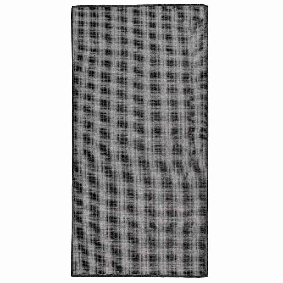 vidaXL Outdoor Flatweave Rug 100x200 cm Grey 1