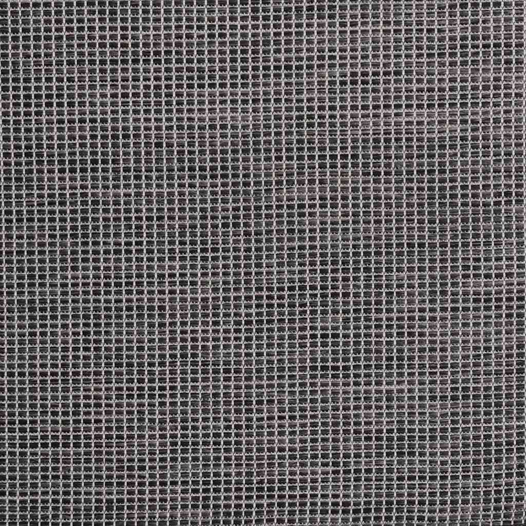 vidaXL Outdoor Flatweave Rug 100x200 cm Grey 5