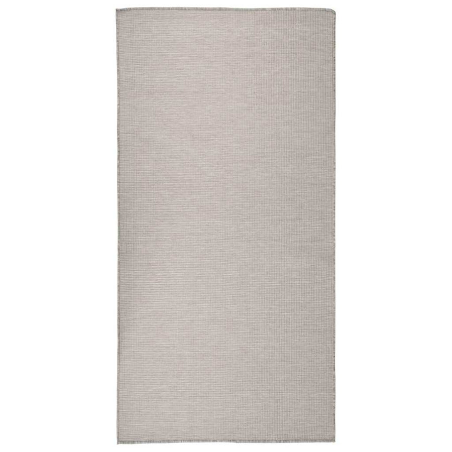 vidaXL Outdoor Flatweave Rug 100x200 cm Light Grey 1