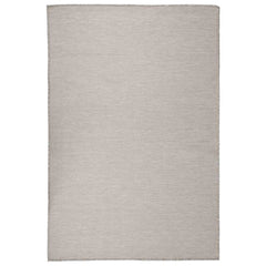 vidaXL Outdoor Flatweave Rug 120x170 cm Light Grey 1