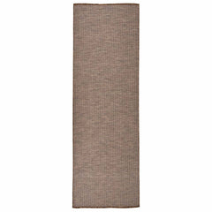 vidaXL Outdoor Flatweave Rug 80x250 cm Brown 1
