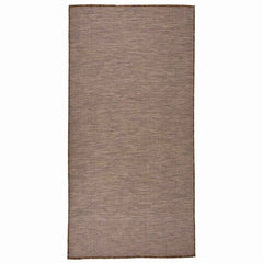 vidaXL Outdoor Flatweave Rug 100x200 cm Brown 1